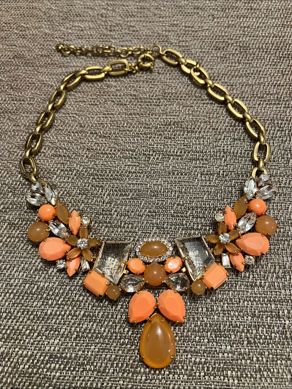 J Crew Peach Statement Necklace